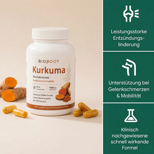 Bewegen Sie sich leichter mit BioRoot Kurkuma (1.000 mg)